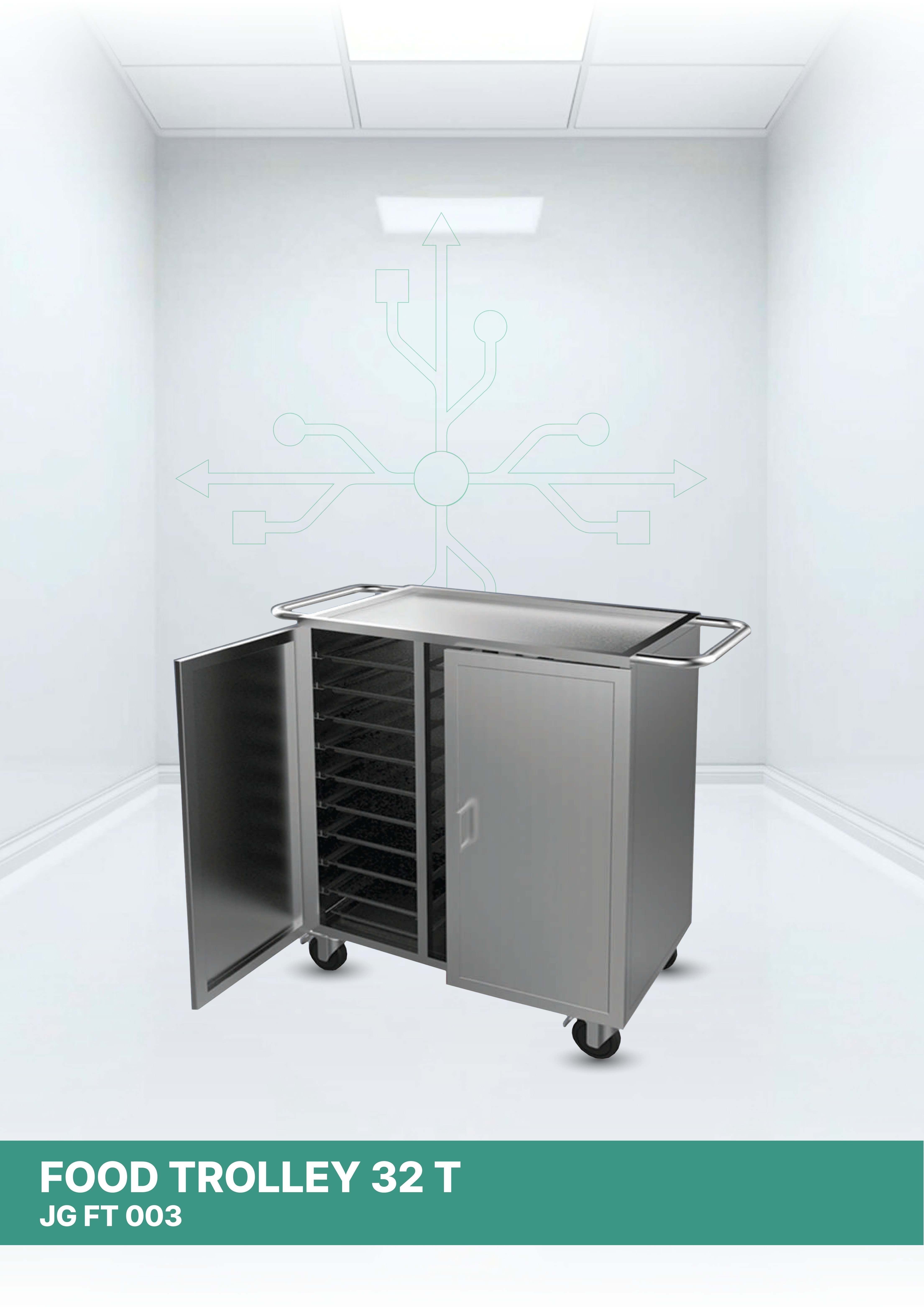 Food Trolley 32 Tray