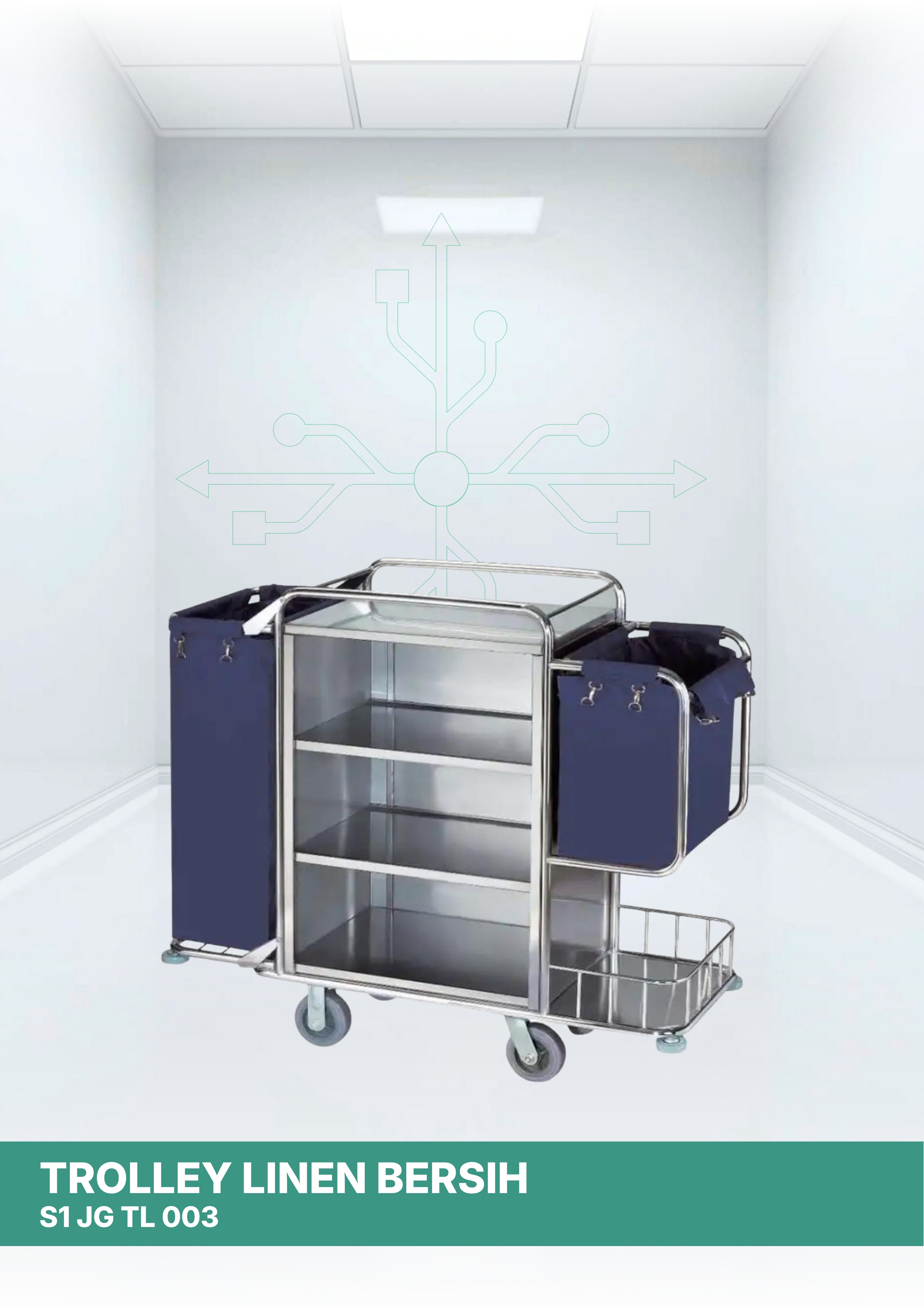 Trolley Linen Bersih